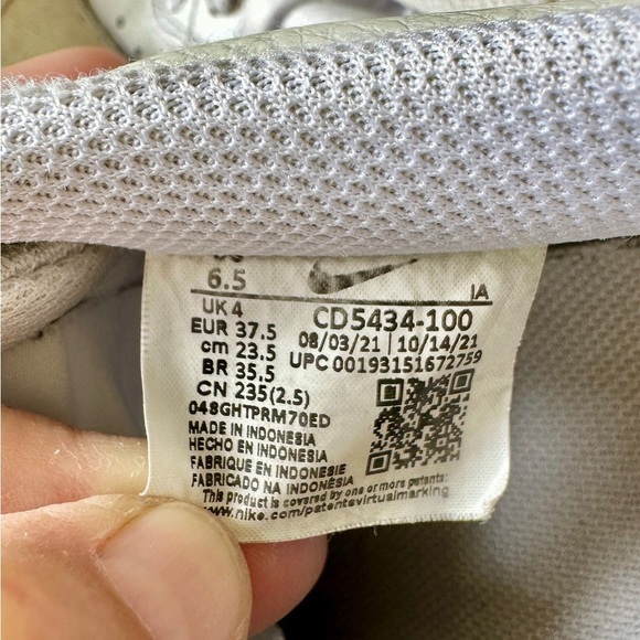 NIKE, COURT VISION, CD5434-100, WOMENS LOW TOP TENNIS SHOES. SIZE 6 1/2 - Picture 6 of 6